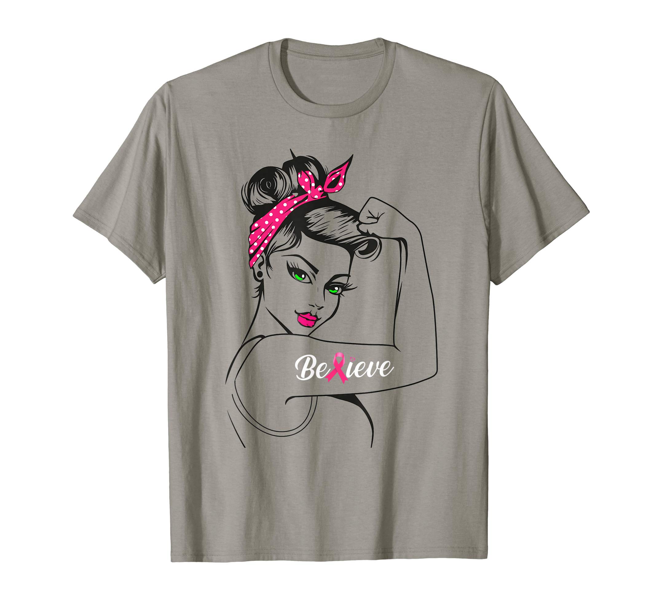 Breast Cancer Awareness Warrior Support Believe Gift fight T-Shirt