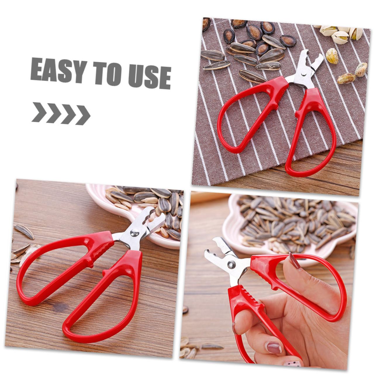 BESPORTBLE 2pcs Melon Pliers Walnut Pliers Nut Shell Cutter Nutcracker for Nut Chestnut Cutter Sunflower Wear-resistant Pine Nut Tool Daily Nuts Stainless Steel Pine Nuts Peanut Shells