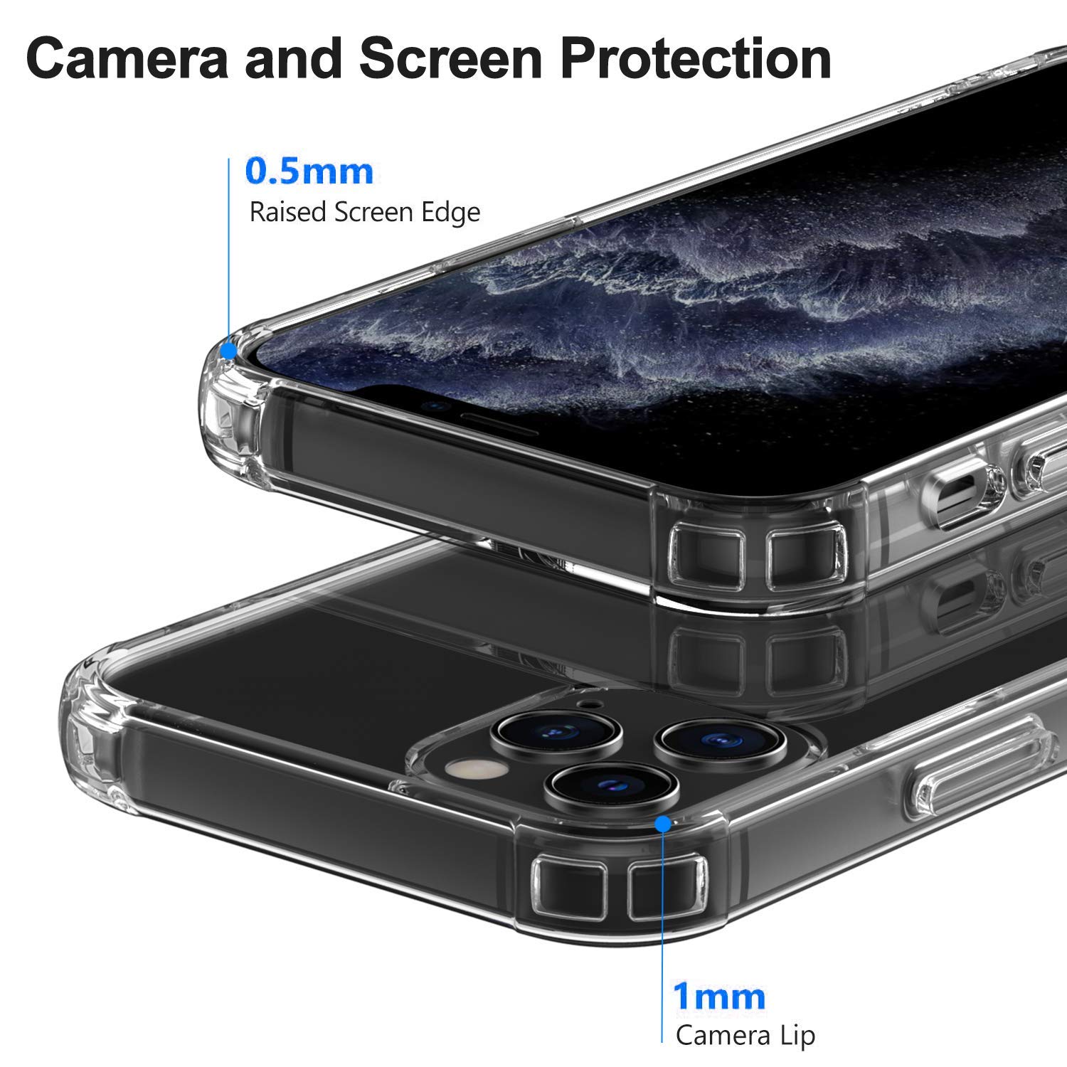 Shamo's Funda para iPhone 11, Transparente Carcasa Protección a Bordes y  Cámara con Absorción de Choque Cojín de Esquina Parachoques con PC Duro  Panel Posterior y Marco Reforzado de TPU Suave 