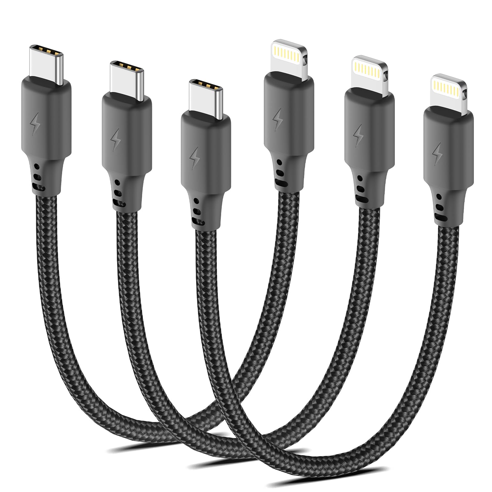 Amazon.com: USB C to Lightning Cable 6 inch 3Pack [Apple MFi