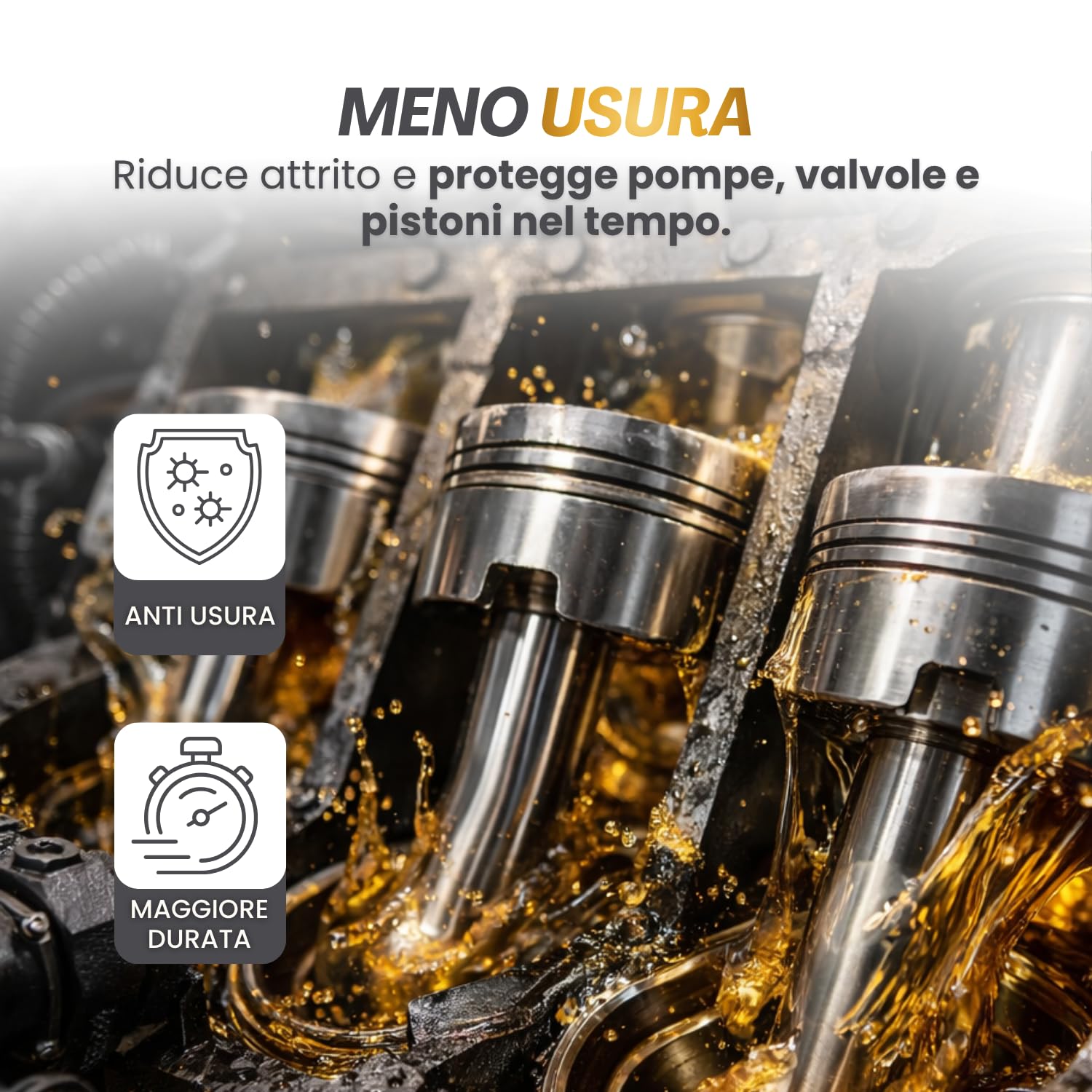 Olio Idraulico ISO VG 32 HLP 1L – Hydraulic Oil Anti-Usura e Anti-Schiuma per Muletti, Trattori, Spaccalegna, Transpallet e Pompe Idrauliche – DIN 51524 Parte 2 (ISO L-HM)