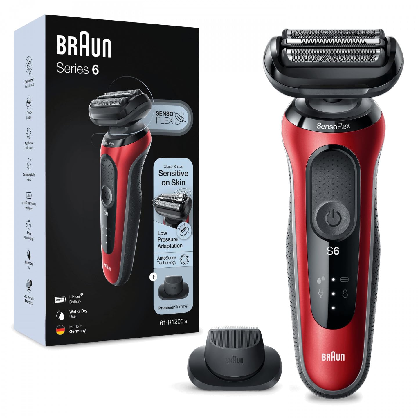 Braun - SHAVER 61-R1200s RED EURO
