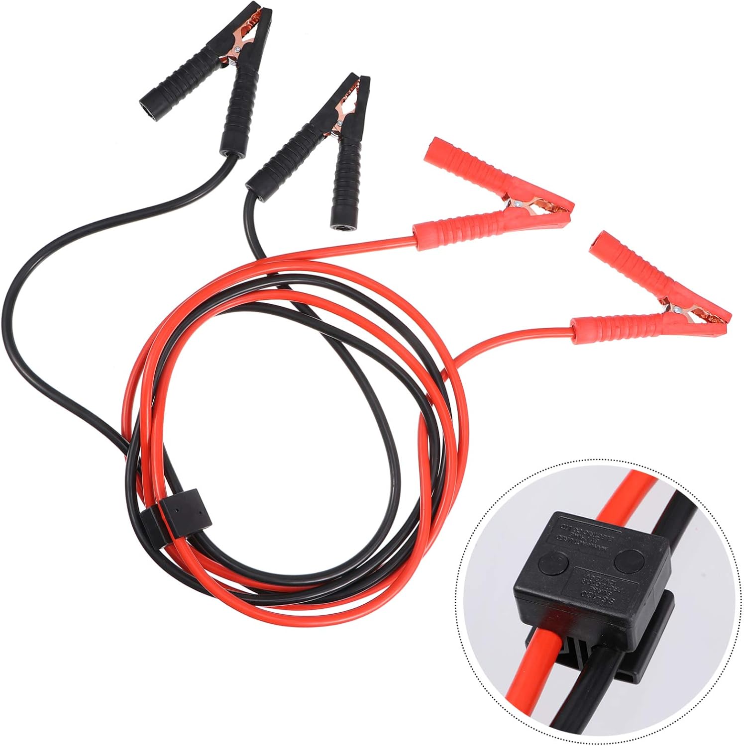 Wakauto 3m Car Emergency Power Cable Jumper Cable Alligator Clips Heavy-Duty Battery Connection Wire High-Temperature Resistant for Cars and Trucks