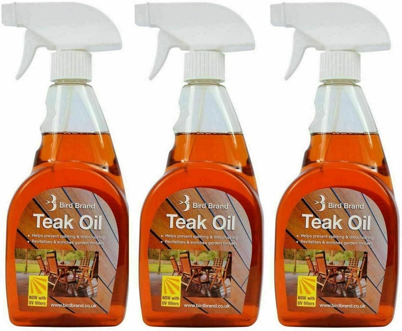 DNQ Traditional Teak Oil Trigger Spray 500ml Natural Wood & Timber