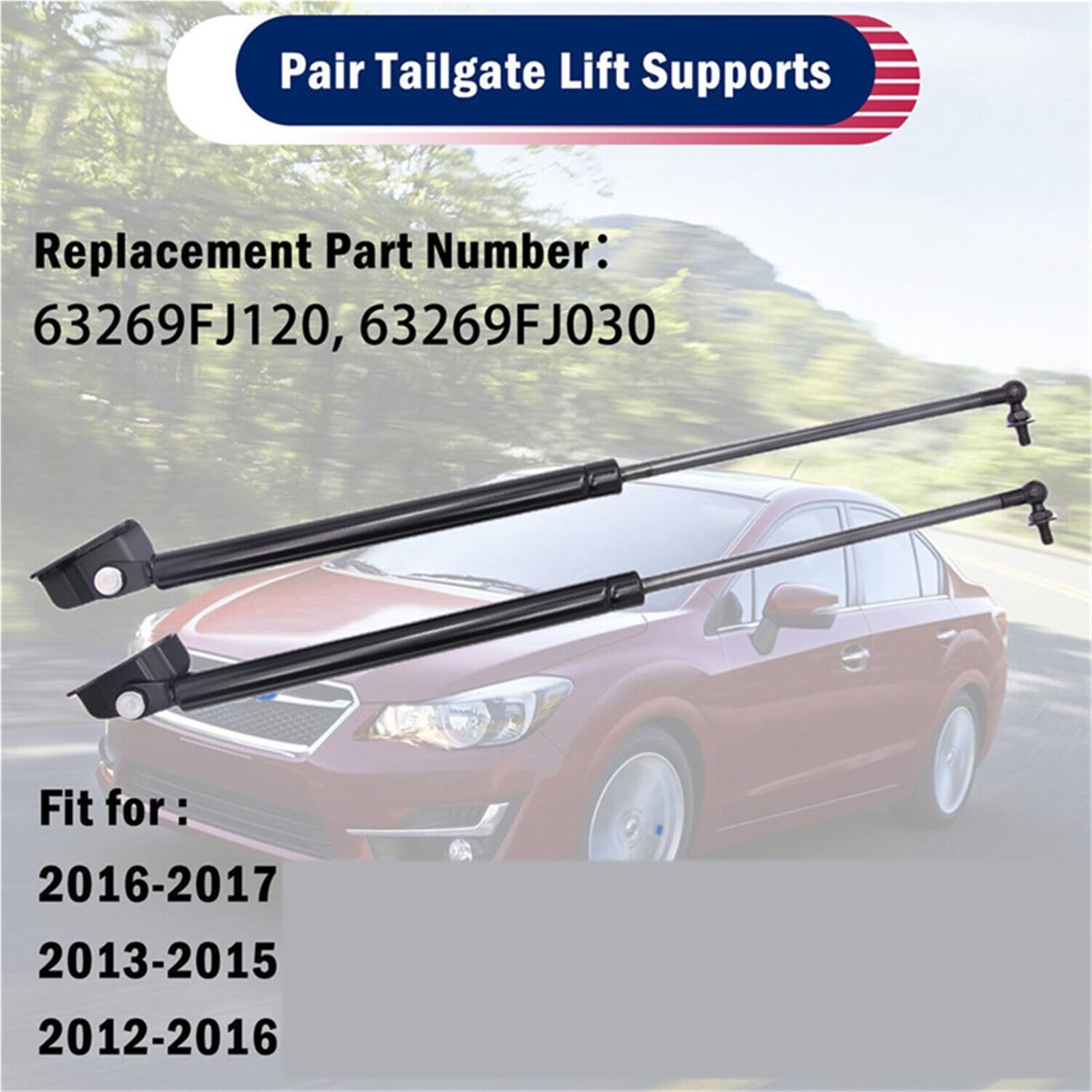 Amortyzator gazowy sprężyna gazowa Podnośnik tylnej klapy, amortyzator gazowy, sprężyna, amortyzator, pasuje do Subaru XV Crosstrek 2013-2015, pasuje do Imprezy 2012-2016