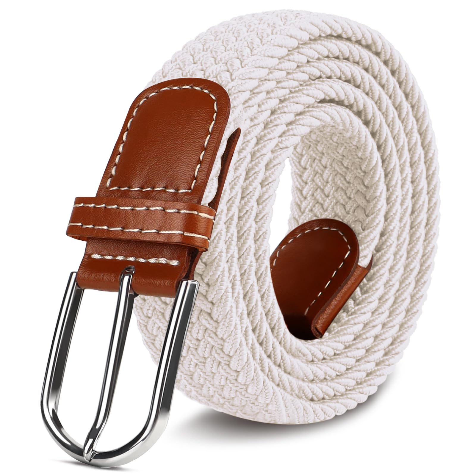 Multicolored Woven Stretch Belt for Men and Women Braided Elastic Golf Belts Jeans Casual Pants Sport Belt