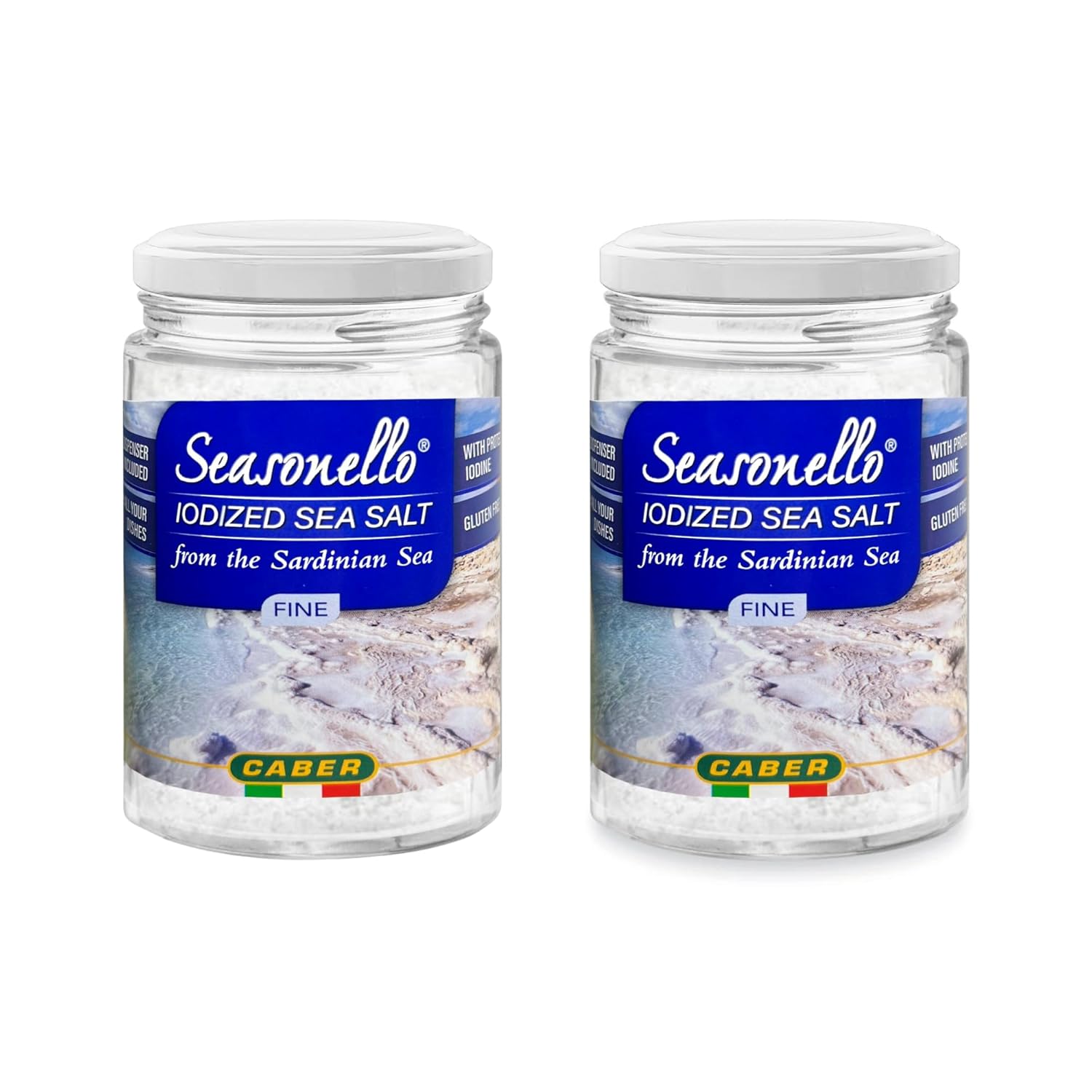 Seasonello Fine Sea Salt from Sardegna 200ml (Pack of 2)