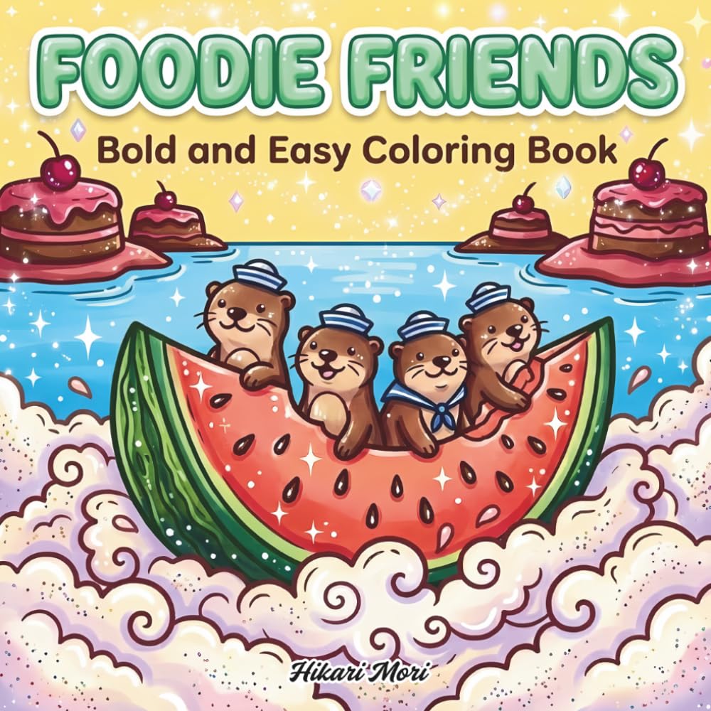 Foodie Friends: Bold and Easy Coloring Book