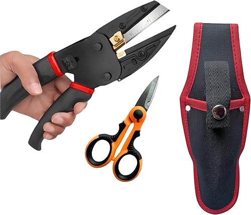 Tijeras multiuso de alta resistencia, multiusos, cortador de tijeras industriales con bolsa de tijera, tijeras para electricistas, perfectas para