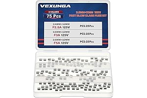 3 Values 75 Pcs Replacement Fuses for C7 C9 Christmas Lights 5 Amp 110V 125V