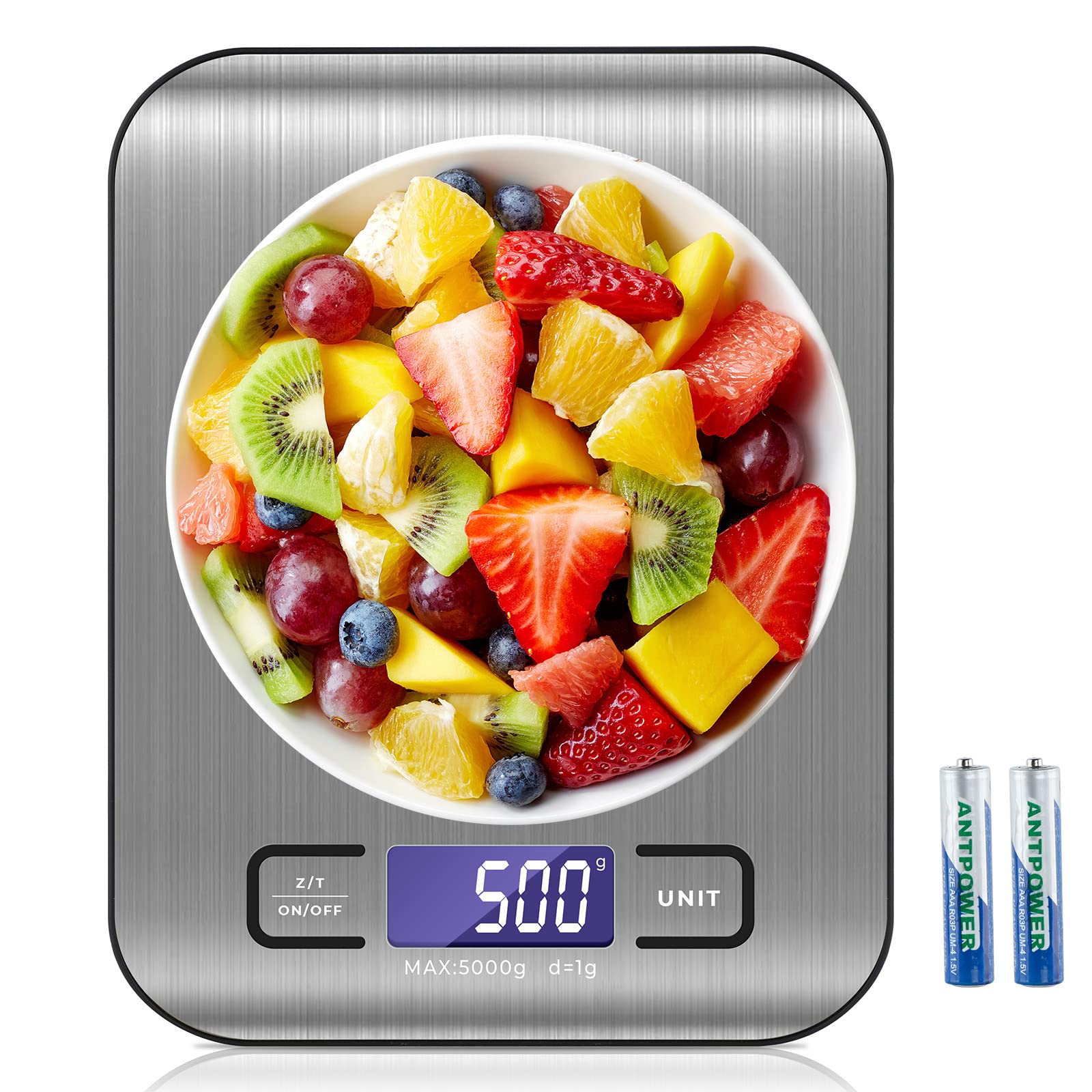 Imagen del producto: ASVEL báscula digital de cocina 5 kg / 1 g, acero inoxidable