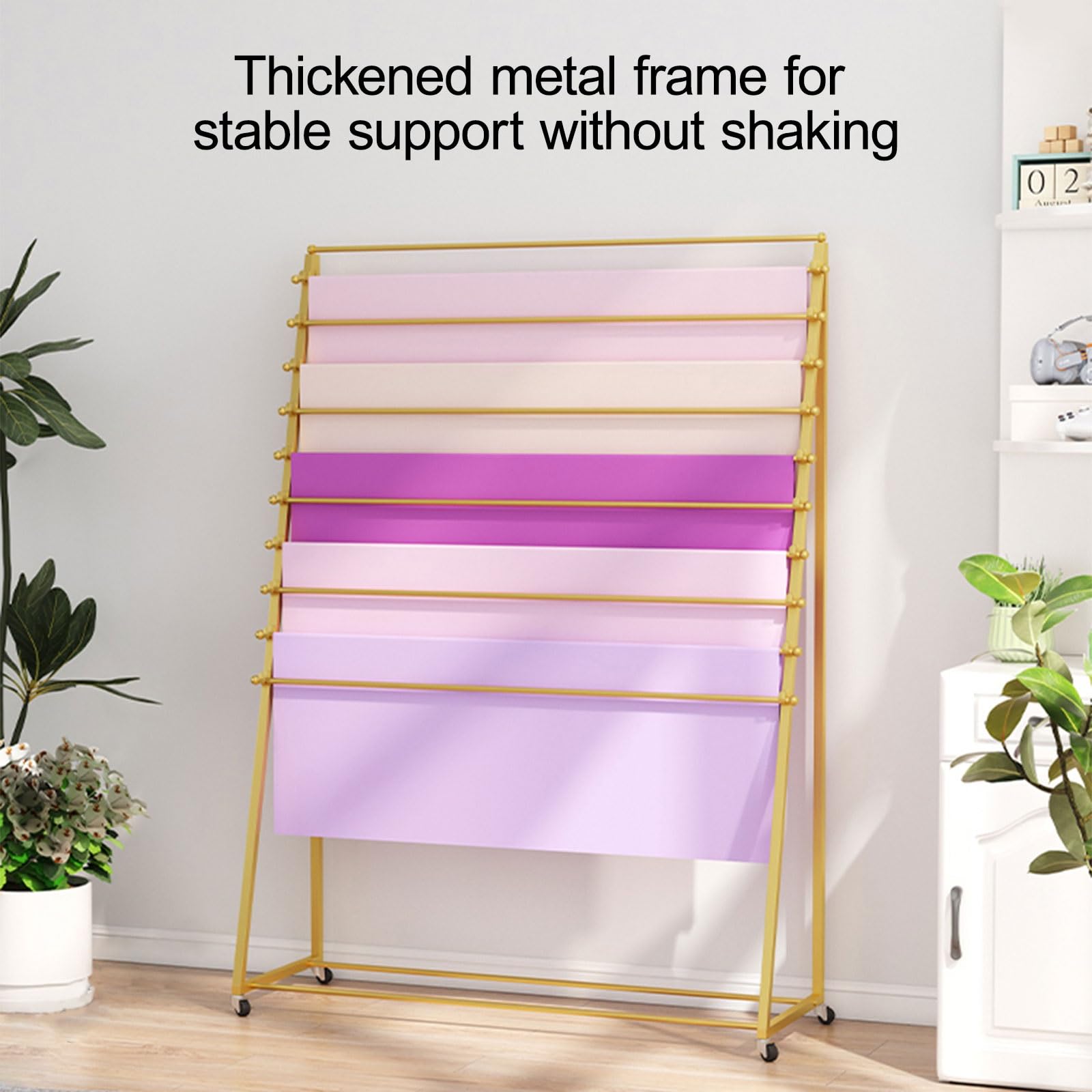 Metalowy stojak na tkaninę, organizer na szpulę, stojak dla łatwego dostępu, metalowy stojak ścienny na szpule druciane, szaliki i ręczniki (czarny 120 cm x 160 cm) idealne rozwiązanie do