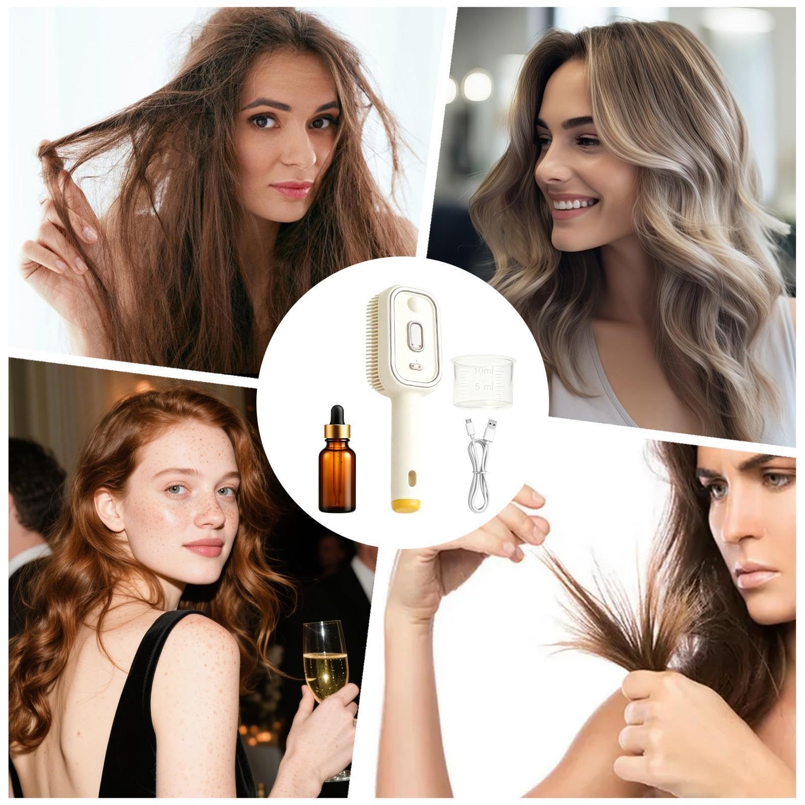 Spazzola per Capelli con Spray Acqua Pettine massaggiante cuoio capelluto