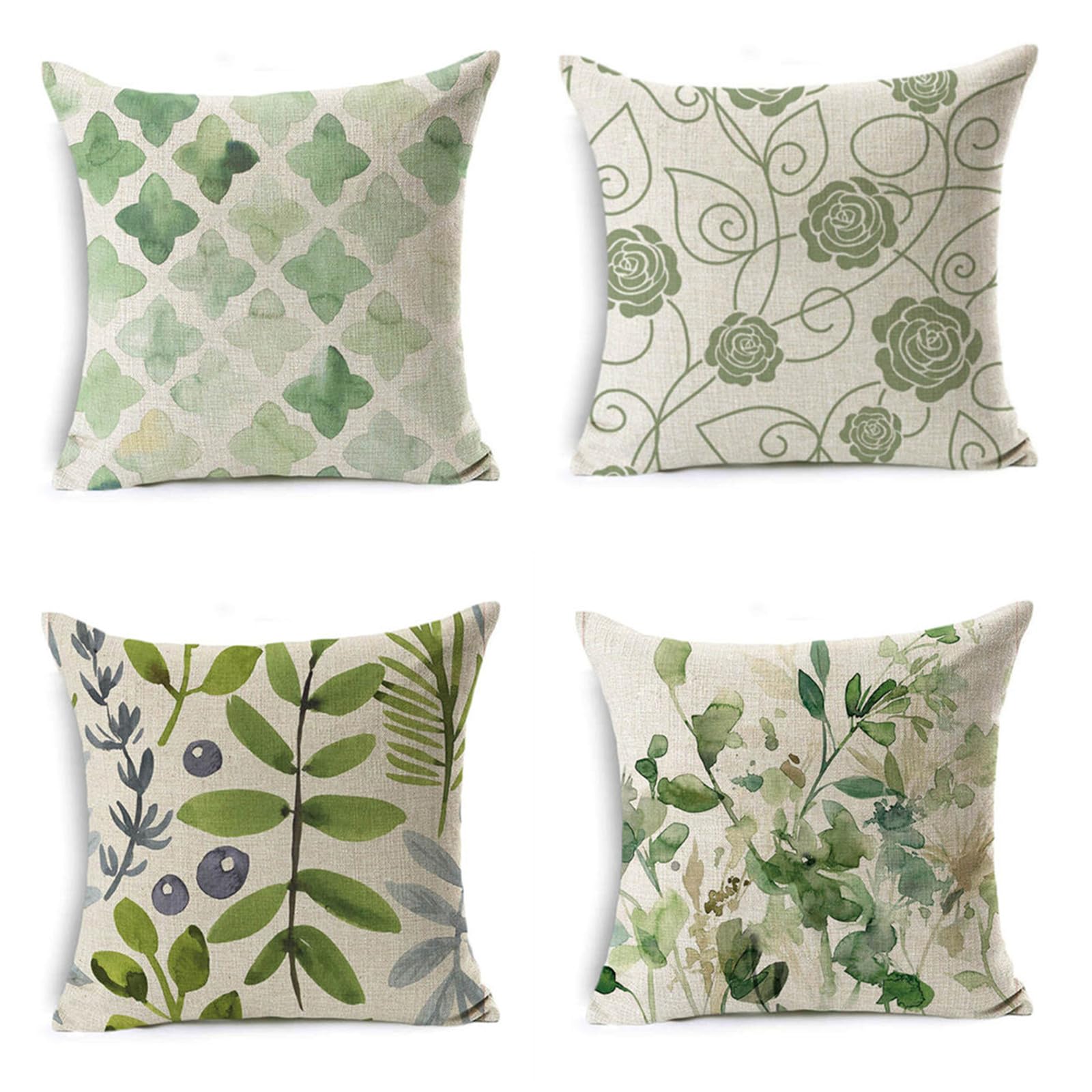 Housses de coussin 55x55cm contre la déco terne : redonnez vie à votre salon avec le lin vert