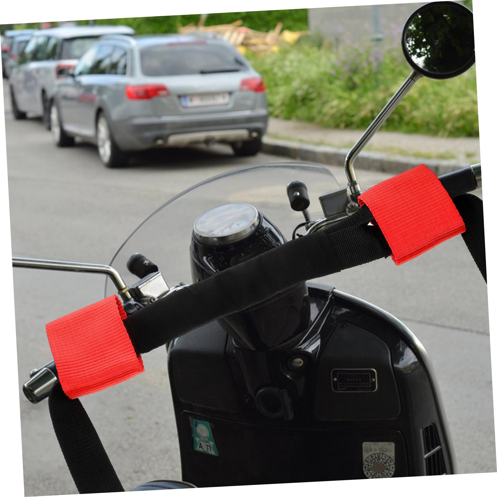 HOMSFOU Motorrad Lenkergurt Hochfester Nylon Gurt für Sicheren Transport von Motorrädern und Fahrrädern Flexible Länge Strapazierfähig und Ästhetisch für Anhänger Transport