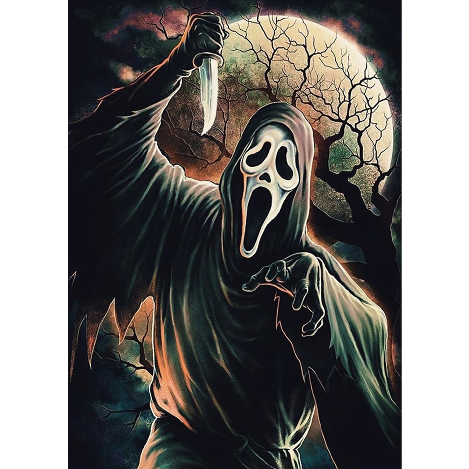 Vgjm F7e9v295 Skeleton Diamond Painting Kits For Adults Beginners, Full Drill 5D Diamond Art Kits Halloween Skull, Diy Diamond Dots Pictures For Gifts Home Wall Decor 30X40cm