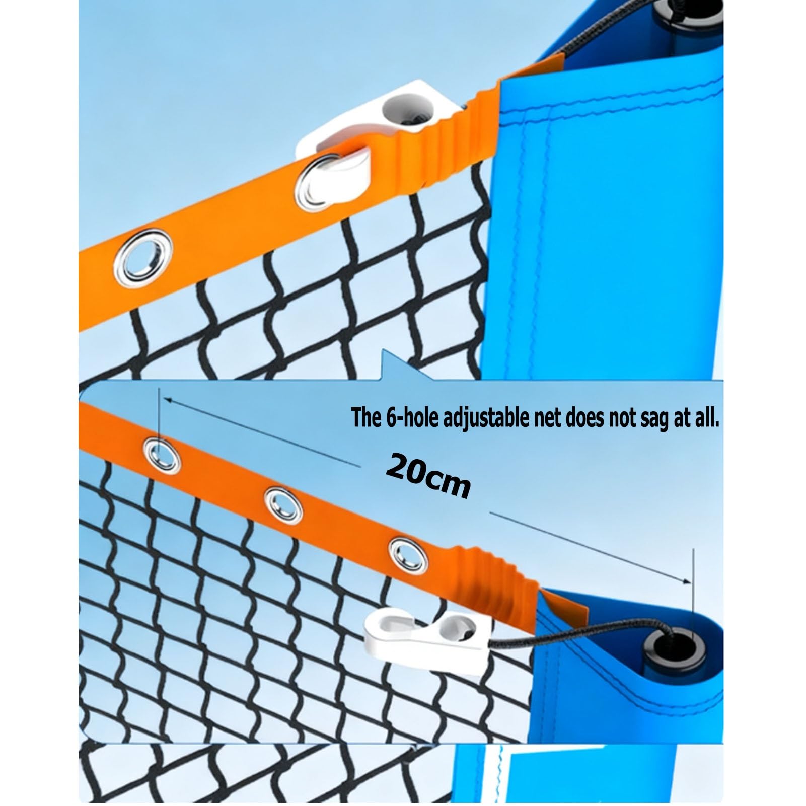 Rete per Badminton e Pallavolo Regolabile, Rete Multiuso Pieghevole in Nylon per Tennis e Pickleball, per Interni/Esterni e Giardino, Facile e Veloce da Montare(4.1m)