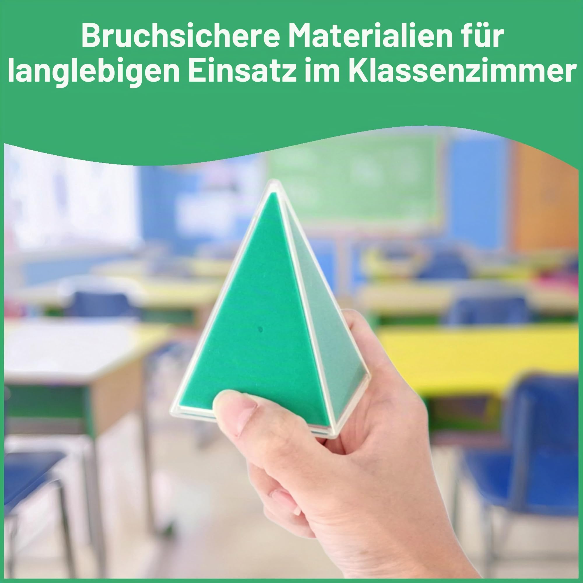 edxeducation 2D3D Geometrische Körper - 24er Set - 12 Formen, 12 Faltnetze und Anleitung - Mathe und Geometrie für Kinder, Mehrfarbig/Meereswellen (Ocean Tides)