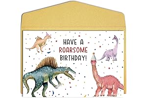 Cute Dinosaur Birthday Card for Kids: Have a Roarsome Birthday