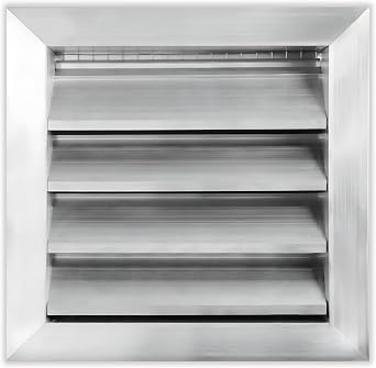 12"w X 12"h Aluminum Exterior Vent for Walls & Crawlspace - Rain & Waterproof Air Vent with Screen Mesh - HVAC Grille [Outer Dimensions 13.5w x 13.5h]
