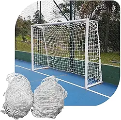 Par de Rede para Trave de Gol Futsal Fio 6 Nylon Futebol de Salão