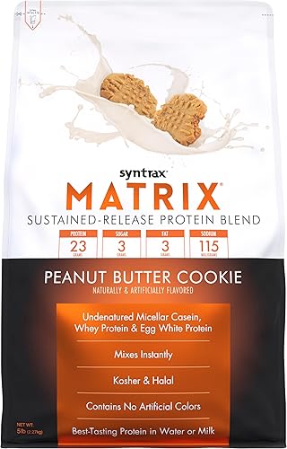 Syntrax Matrix concentrado de proteína de suero, galletas de mantequilla de maní, 5 libras
