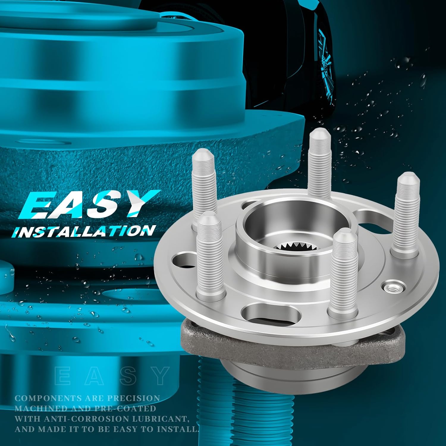 IRONTEK 513288 Front/Rear Wheel Bearing and Hub Assembly Compatible for Chevy Equinox/Malibu/Impala, for GMC Terrain, for Cadillac XTS/CTS, for Buick Lacrosse/Regal/Allure, for Saab 9-5 5Lug w/ABS