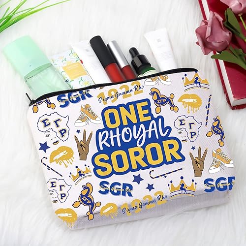 Miniatura 5 de SGRho Sorority Parafernalia Regalo Hermandad de Mujeres Regalo Hermana Hermandad de Mujeres Griegas Un Rhoyal Soror Bolsa de Maquillaje Bonita