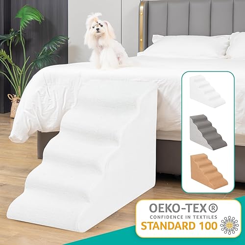Miniatura 5 de Uross Escaleras para perros pequeños, escaleras para perros, rampas para sofá, escaleras de espuma de alta densidad para mascotas, escaleras para