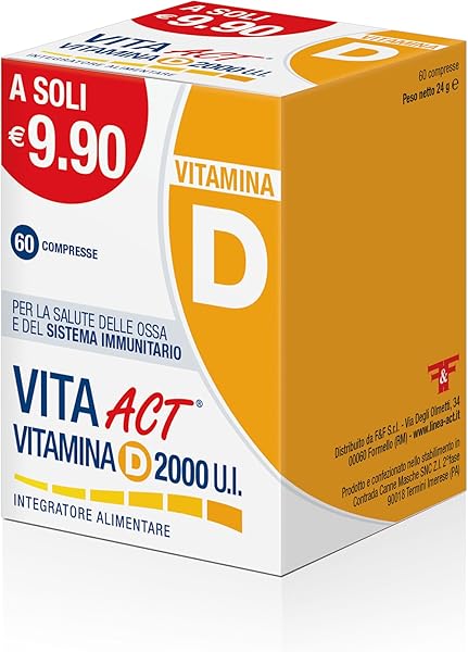 Vitamina D Act 2000 U.I. Compresse 60 per Salute Ossea