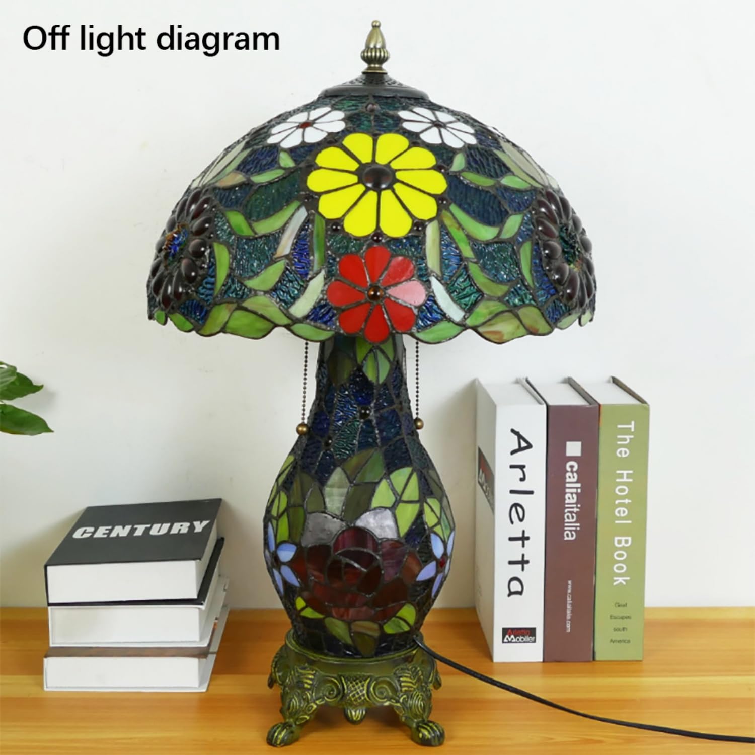 Lampada da tavolo in vetro stile americano Luce decorativa a LED (disegno 19)