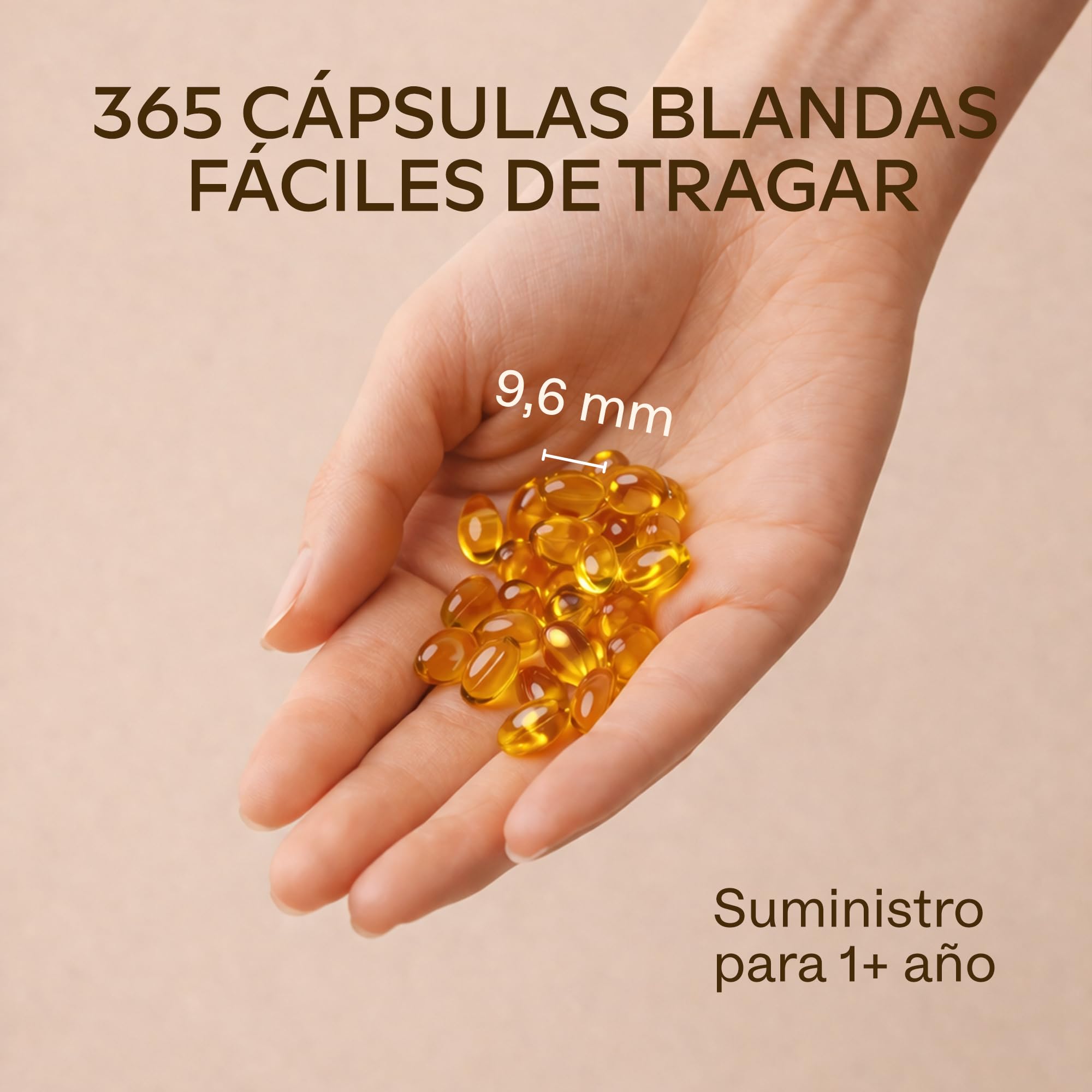 Vitamina D3 Natural [5000 UI] Depot - Altamente Concentrada - con Aceite de Oliva Extra Virgen para una Absorción Óptima - Favorece la Función Ósea e Inmunológica - Complemento Alimenticio - 365 Cáps
