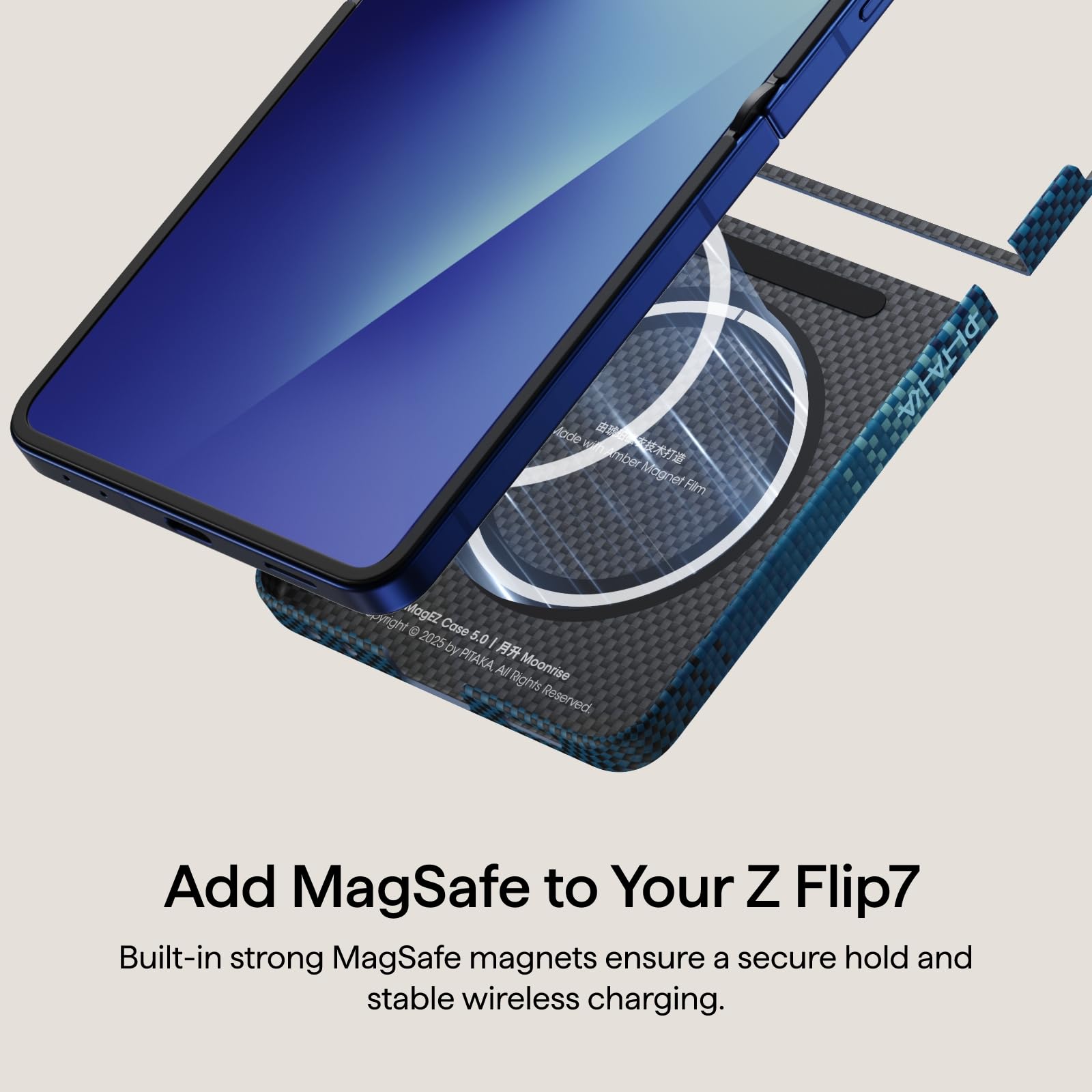 Galaxy Z Flip 7 256GB & PITAKAケース Amazon.com: pitaka for Z Flip 7 Case, Compatible with MagSafe