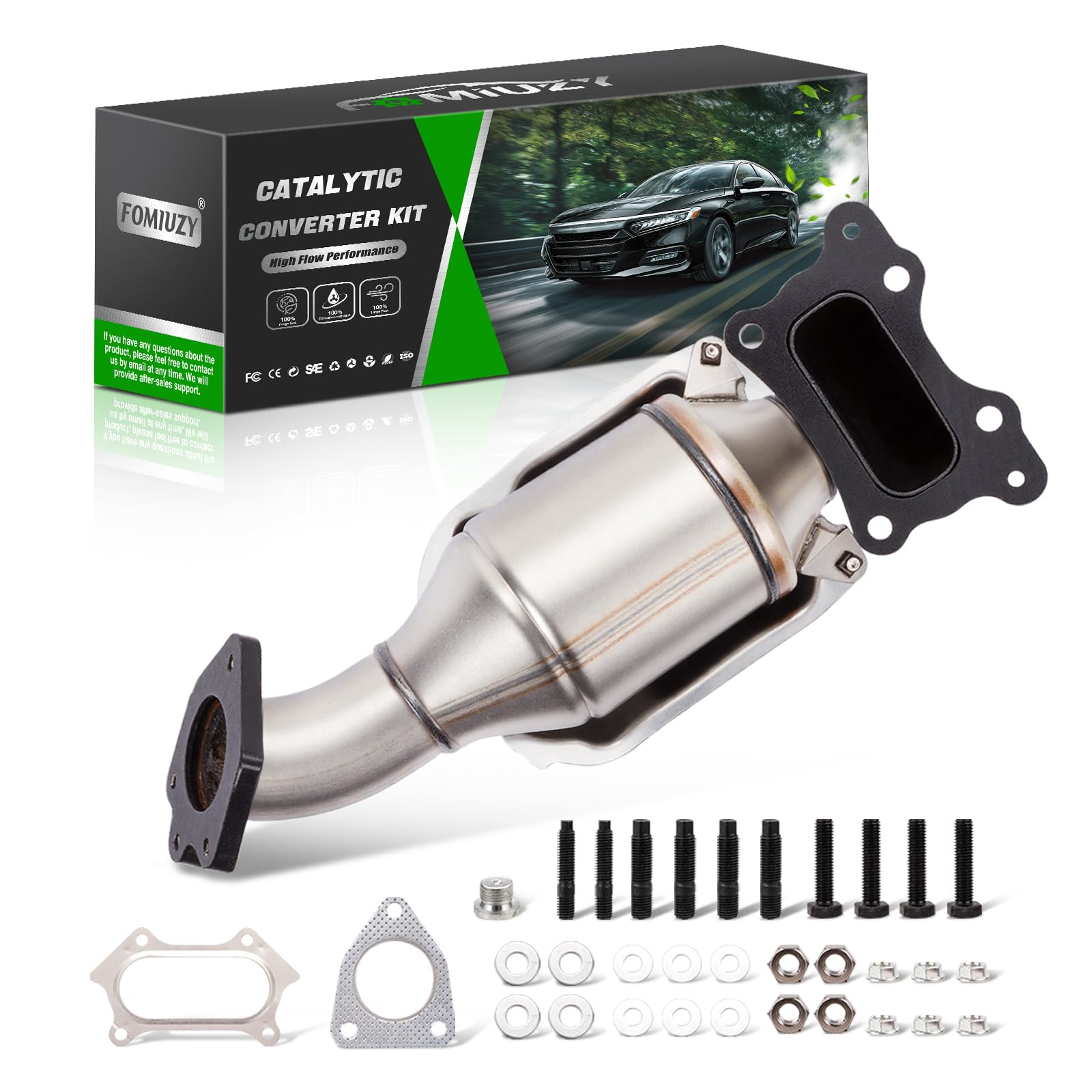FOMIUZY High Flow Front Catalytic Converter