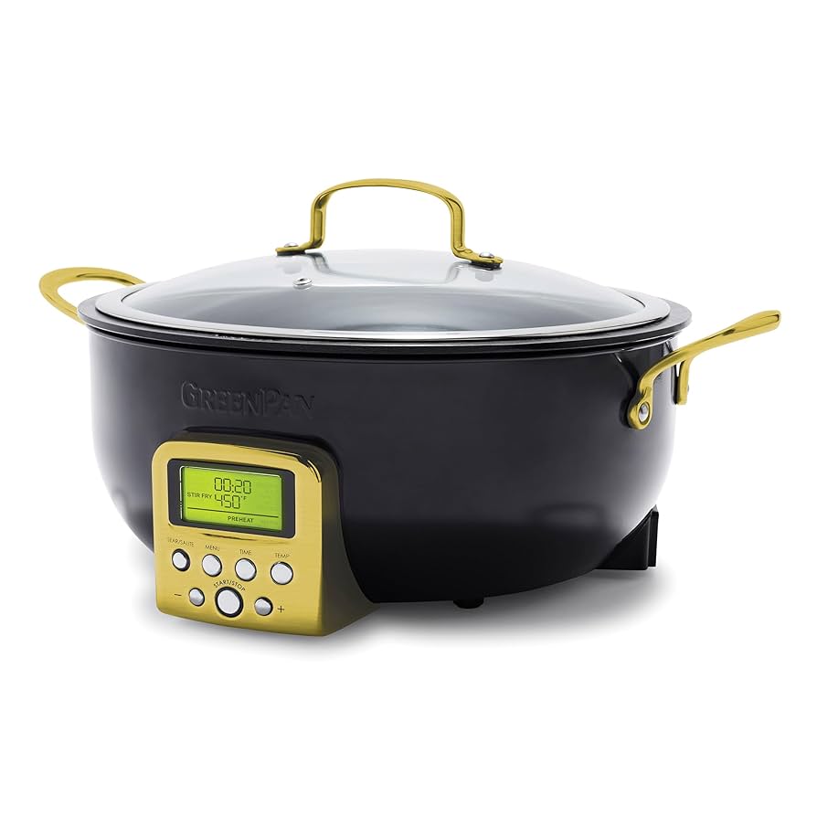 greenブラウンM Amazon.com: GreenPan Elite 8-in-1 Programmable 6QT Electric