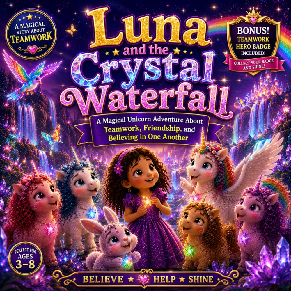 Luna and the Crystal Waterfall: A Magical Unicorn Adventure About Teamwork, Friendship, and Believing in One Another