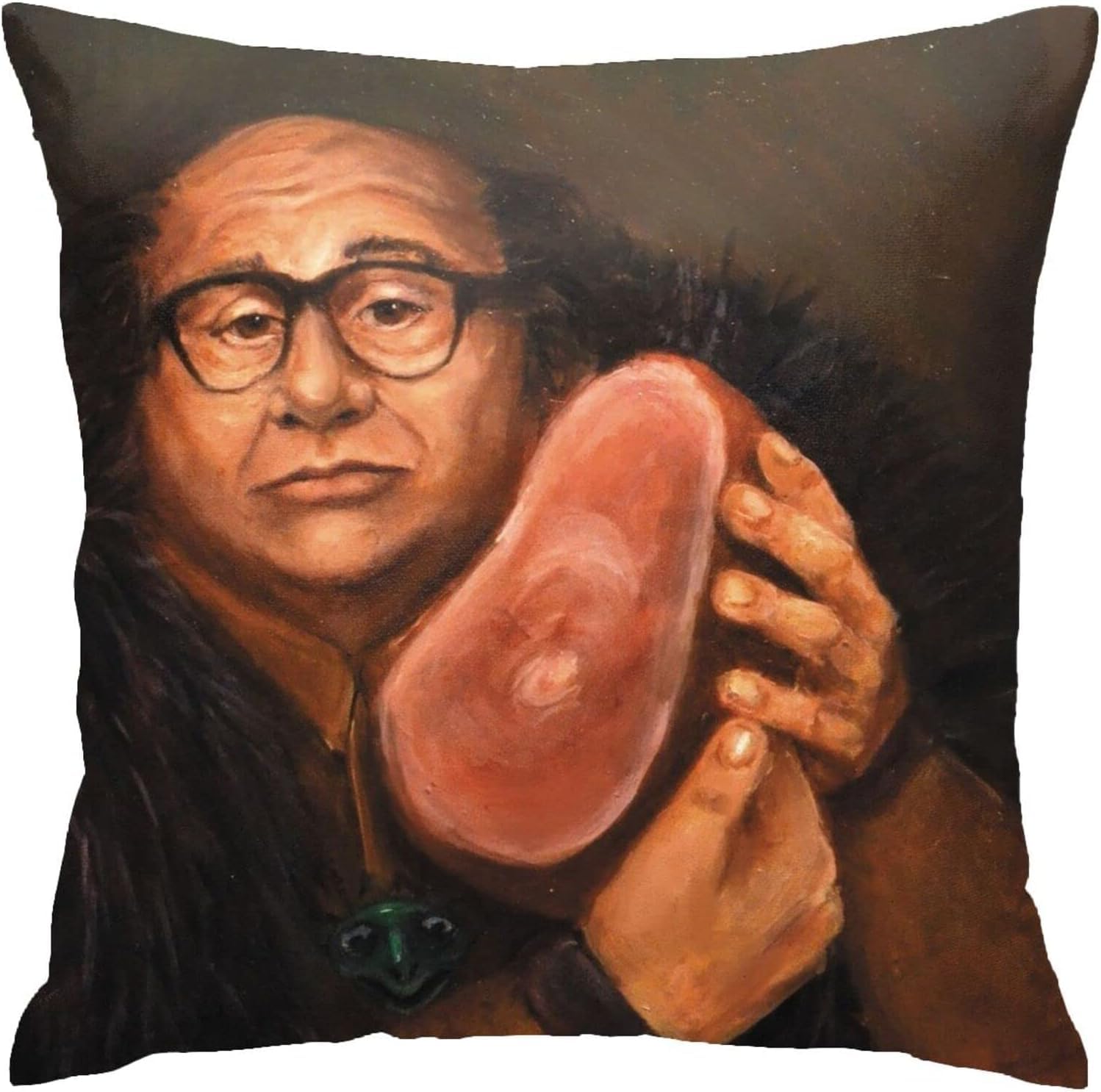 Zfengyyuan As Picture Danny Devito Art Decorative Throw Pillow Covers For Sofa Couch Cushion Pillow Cases Two Sides 18X18 Inch