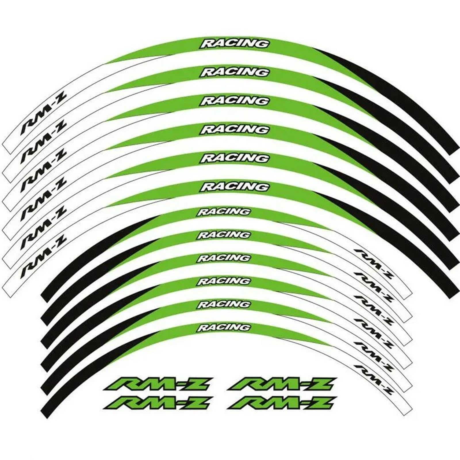 Motorcycle Stickers Reflective Wheel Decals Rims for Suzuki RMZ450 RMZ250 RMZ 450 250 RM Z450 Z250 Z(Style 2)