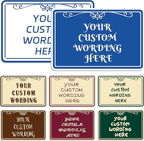 Letreros personalizados de metal para exteriores, letreros personalizados para interiores con texto en inglés "Make Your Own Sign" para patio,