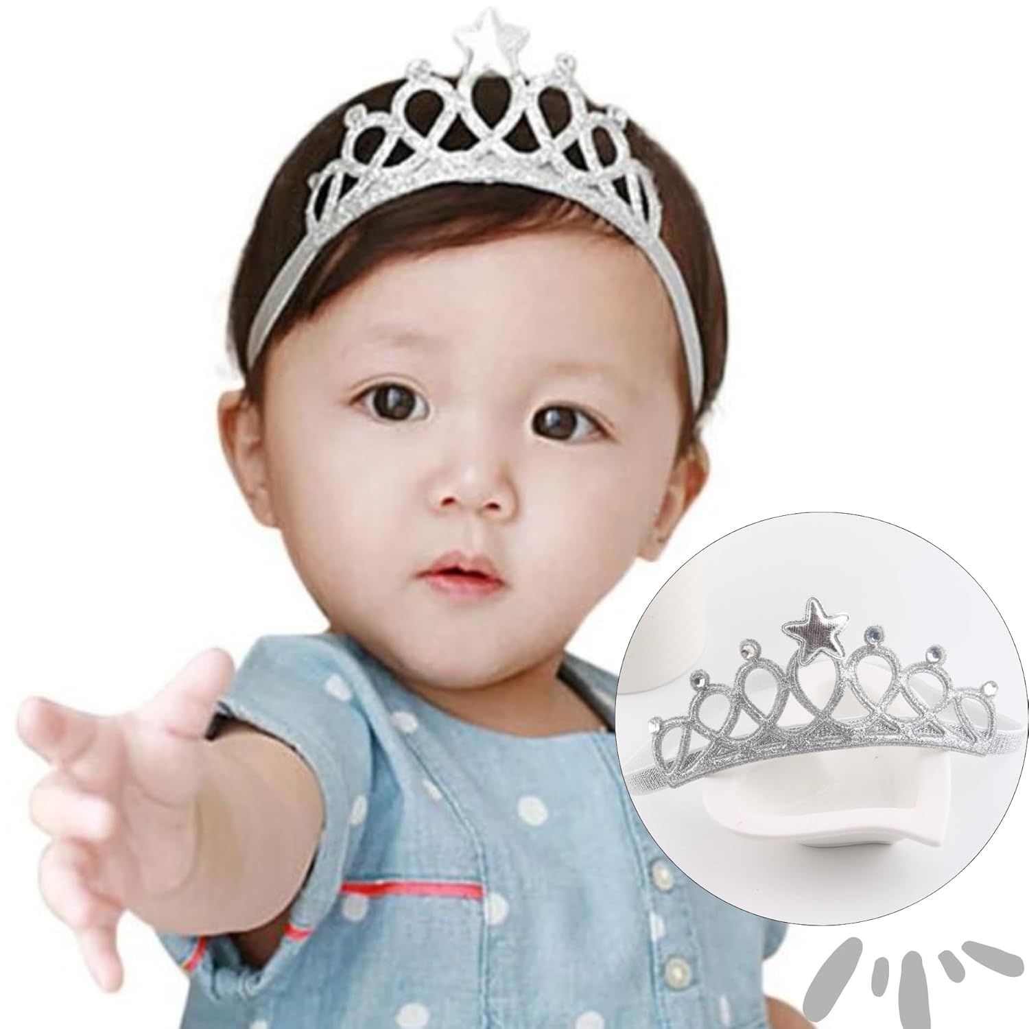 Tiara Coroa Infantil Prata com Strass, Estrela Decorativa, Faixa Elástica, 13cm, para Festas em promoção! Veja a oferta e mais achadinhos de Laços & Tiaras Infantis 3 Hoje é o melhor dia para comprar Tiara Coroa Infantil Prata com Strass, Estrela Decorativa, Faixa Elástica, 13cm, para Festas com aquele preço maroto! Promoção! Aproveite a oferta! 3