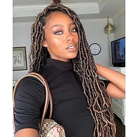 6 Packs Soft Locs Crochet Hair Pre Looped Faux Locs Crochet Braids Goddess Locs Dreadlocs Synthetic Hair For Black Women (1B/27, 22 Inch (Pack of 6))