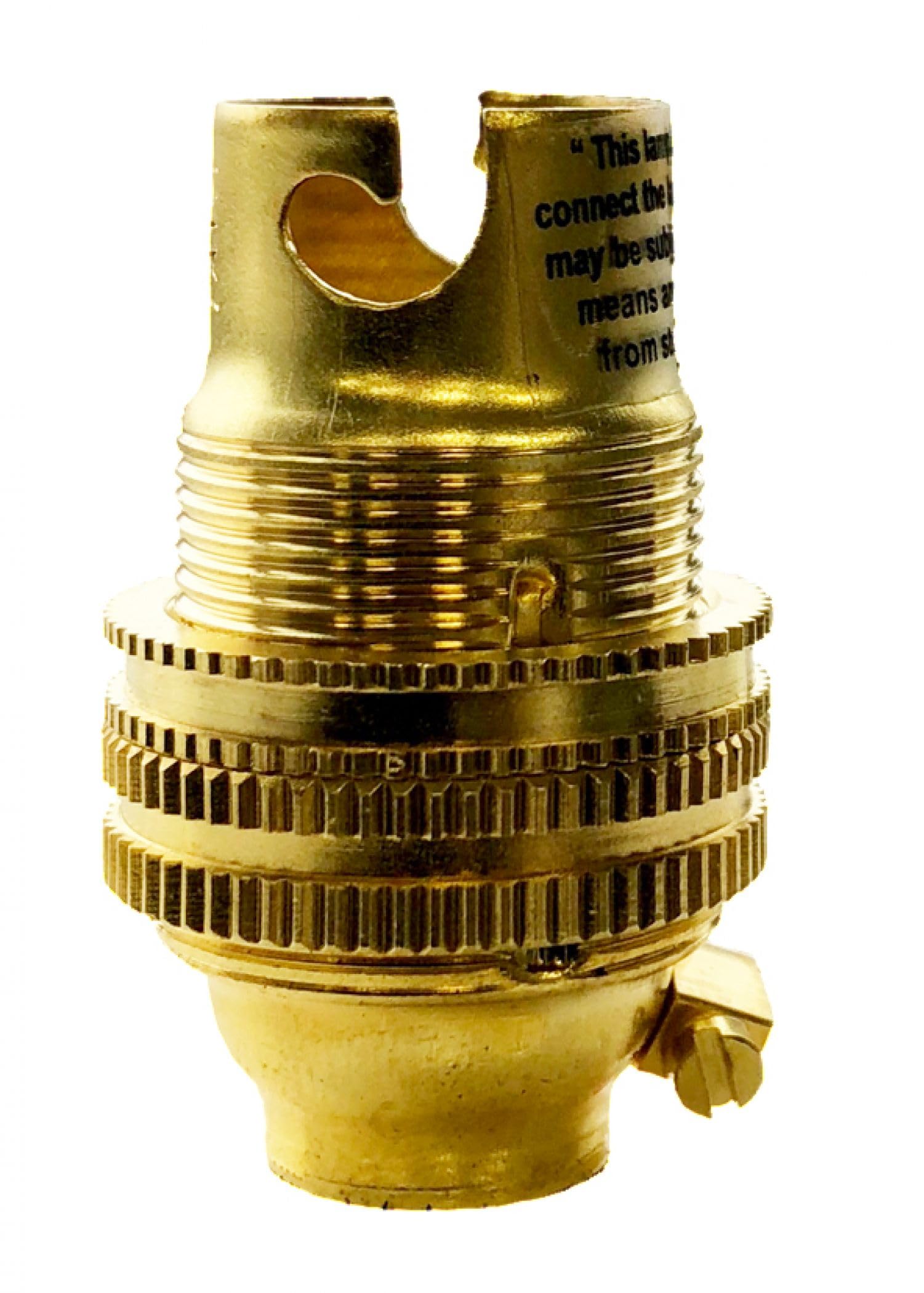 Lamp Holders And Adaptor Brass 1/2"" Holder SBC Small Bayonet Lyvia Electrical