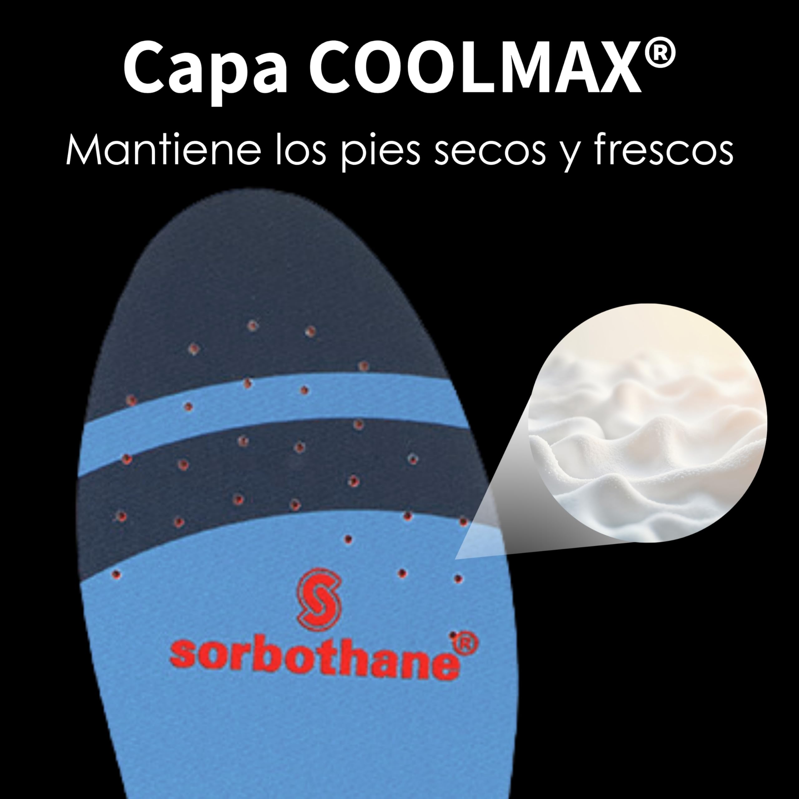 Plantillas Sorbothane Full Strike, tamaño 44 – 45