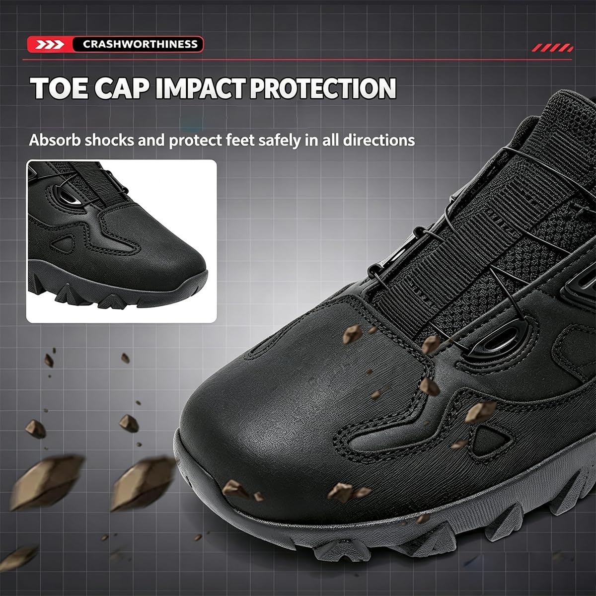 Stivali da Moto Uomo Sneakers Motociclista | Scarpe da Equitazione Stradale, Supporto alla Caviglia, Rinforzo Cambio, Lunga durata, Traspirante Casual