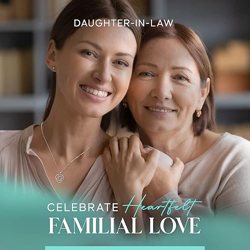 Miniatura 4 de Three Ring Sterling Silver Necklace Celtic Love Knot 18" Chain Gift from Mother In Law Wedding Gift