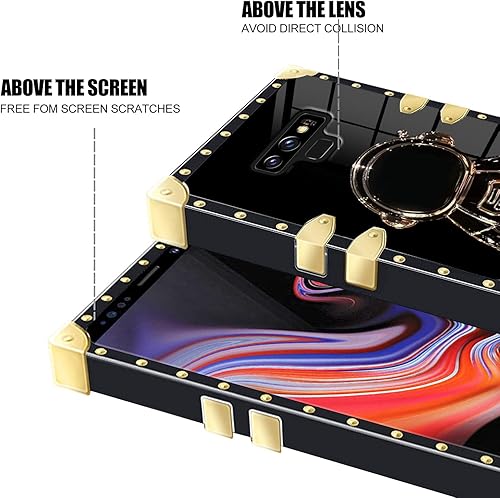 Miniatura 2 de Funda protectora de TPU con soporte oculto de astronauta para Samsung Galaxy Note 9, chapado en 6D, diseño de astronauta, diseño de dibujos