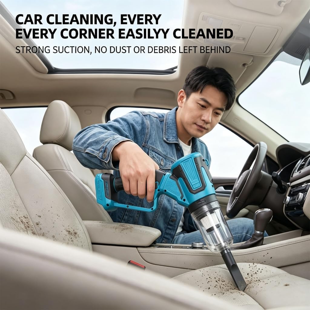 Blower and Vacuum Bare Tool for Yard and Vehicle Cleanup Tasks
