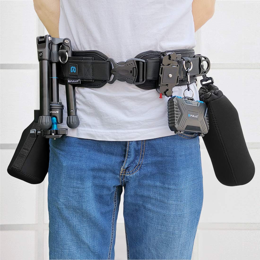 Amazon.co.jp: [PULUZ] 多機能ベルト SLR/DSLRカメラ用ウエストバンド