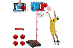 Kids Basketball Hoop Indoor, Toddler Basketball Hoop Outdoor, Height Adjustable for Boys Girls 1-3 4-8