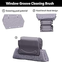 Vista 3 de Magic Window Track Cleaner Tool Set - 3 Groove Gap Cleaning Brush + 2 Window Slot Clean Brush with Dustpan + 3 Replacement Cloth